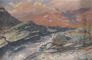 Mountain Landscape by Andreas Edvard Disen