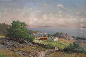 Smabruk Ved Fjorden by Andreas Edvard Disen