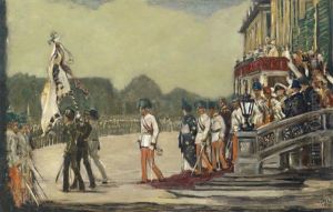 Truppenparade, Kaiser Franz Joseph I. Vor Schonbrunn by Walter Ditz