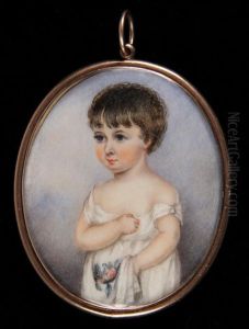 Portrait Of A Toddler Holding A Rose Portrait Of A Toddler Holding A Rose