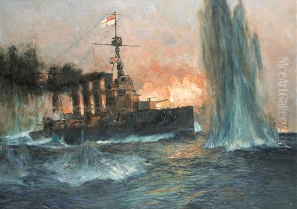 A Heavy Cruiser At The Battle Of Jutland - view 1