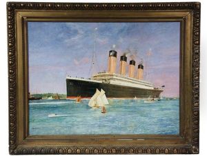 Portrait Of The Cunard White Star Ocean Liner "rms Olympic"