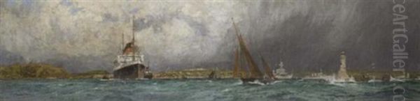 The French North Atlantic Liner "ile De France" Clearing Plymouth After A Brief Call On Passage To New York - view 1