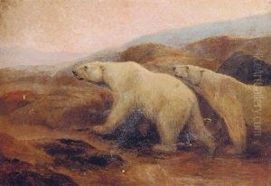 Polar Bears At Sunset by Harry Dixon