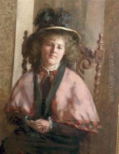 Portrait Of A Lady In A Feathered Hat by Maria R. Dixon