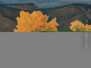 Cottonwoods In Storm by Maynard Dixon