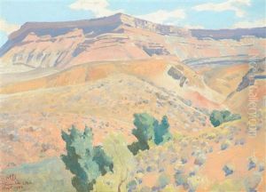 Ditch Line And Mesa, Toquerville by Maynard Dixon