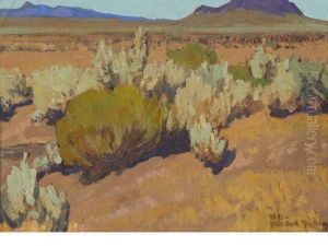 Sage And Rabbit Brush by Maynard Dixon