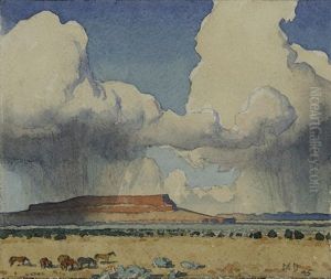 Clouds And Mesa, Arizona by Maynard Dixon