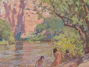 Banks Of Black River by Maynard Dixon