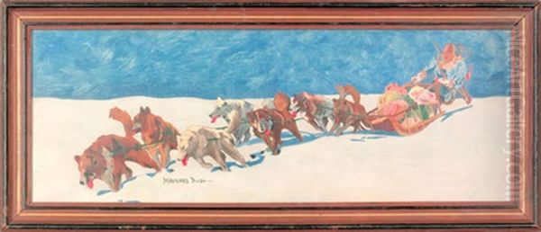 Inuit With A Dog Sled - view 1