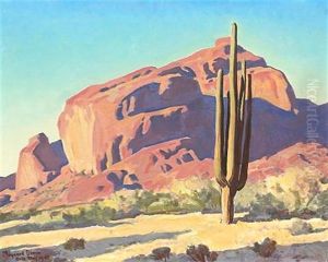 Red Rocks And Cactus (no. 746)