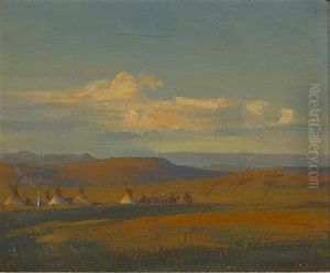 Sketch For Composition (encampment In The Open West)