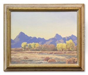 Desert Peaks And River Bottom by Maynard Dixon