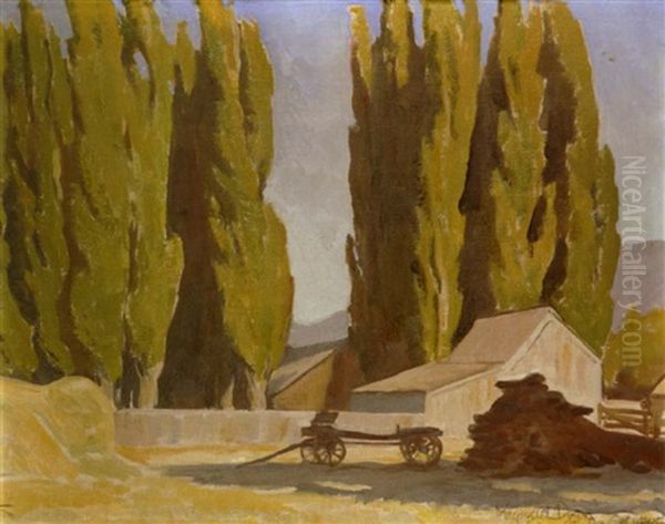 Barns And Poplars, Carson City, Nevada (no.528) - view 1