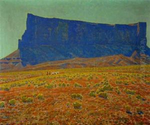 The Monument, Navajo Reservation, Arizona (no.235) by Maynard Dixon