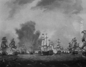 The Moonlight Battle Of St. Vincent, January 16th, 1780 by William Dixon
