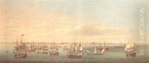 British, French, Portuguese And Spanish Merchantmen And Men Of War Off Cadiz