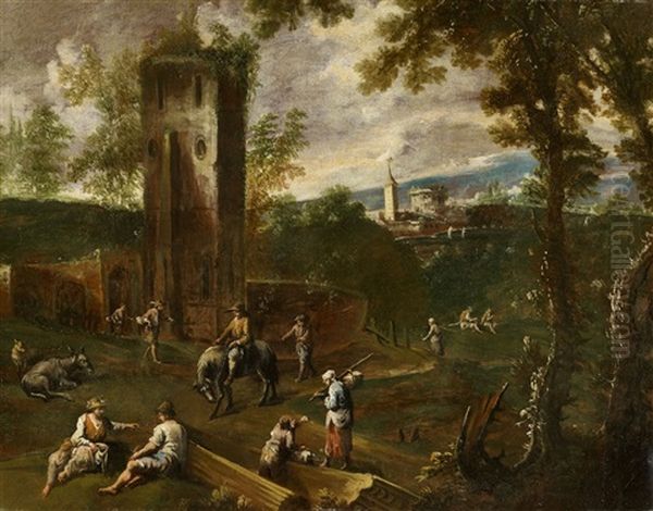 Ruinenlandschaft Mit Reicher Staffage - view 1