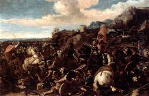 Battlescene Before A Hilltop Town With An Imperial Hapsburg Army thumbnail