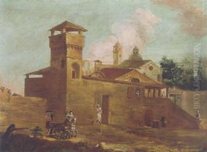 Figure On Horseback Before A Castle thumbnail