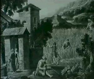 Peasants Harvesting by Antonio Diziani