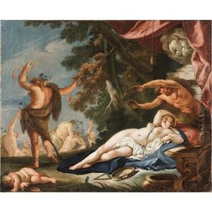 Venere Addormentata Con Satiro E Baccanale Sullo Sfondo