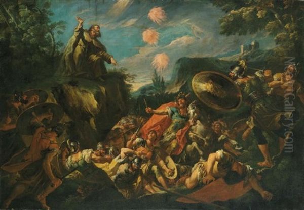 Elijah Calling Fire From Heaven To Destroy The Soldiers Of Ahaziah - view 1