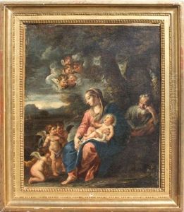 Le Repos De La Sainte Famille Pendant La Fuite En Egypte by Gaspare Diziani