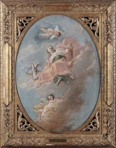 Diana Con Putti Tra Le Nubi by Gaspare Diziani