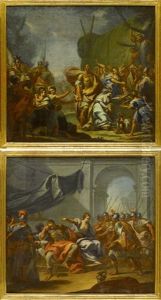 Samson Und Dalila Und Die Opferung Der Iphigenie (pair) by Gaspare Diziani