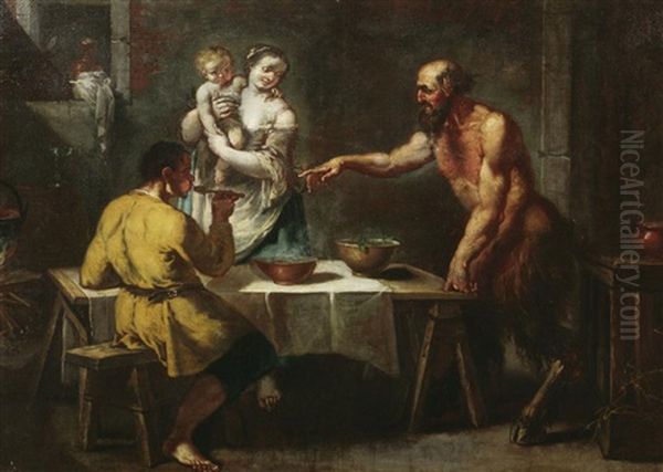 Satyr Zu Besuch Beim Bauern (aesop) - view 1
