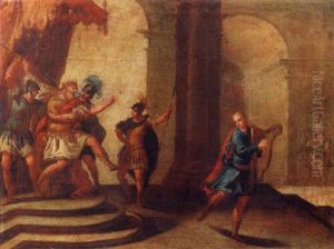 Davide Suona La Cetra Per Saul by Gaspare Diziani