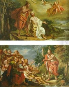 The Baptism Of Christ by Gaspare Diziani