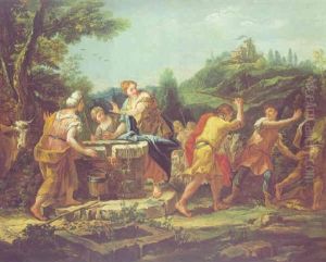Mose Che Difende Le Figlie Di Letro by Gaspare Diziani