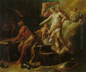 Venus At The Forge Of Vulcan by Gaspare Diziani