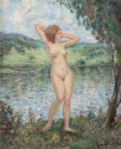 Nue Au Bord D"une Riviere by Basile Djordjadze