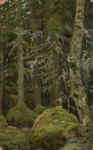 Landscape (sketch)(+ 3 Others; 4 Works) by Lev Egrafovich Dmitriev-Kavkazskii