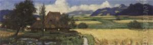 Sommerlandschaft Mit Flarzhof by Johann Othmar Doebeli