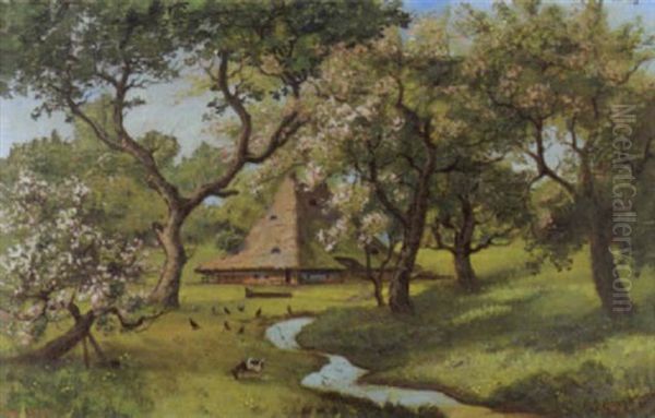 Gehoft In Weiter Wiesen- Und Obstbaumlandschaft - view 1