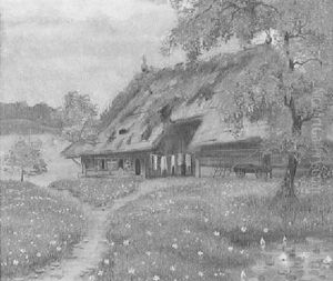 Bauernhaus Mit Blumenwiese Und Teich Bauernhaus Mit Blumenwiese Und Teich