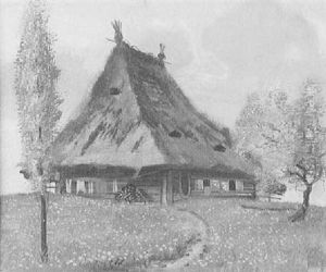 Bauernhaus In Sommerlicher Landschaft by Johann Othmar Doebeli