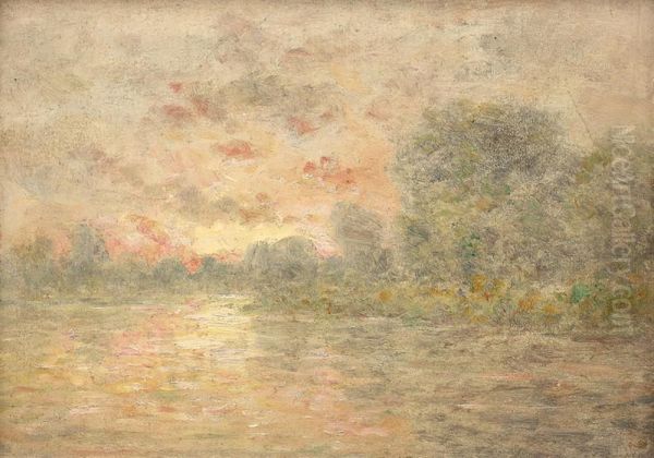 Sunrise. Effect Of Light Across Thelake - view 1