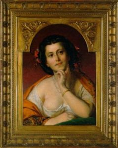 Portrat Einer Eleganten Dame by Franz Joseph Dobiaschofsky