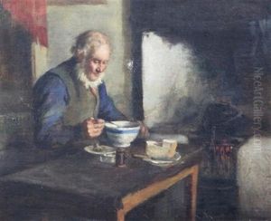 Cottage Interior With Man Seated At A Table