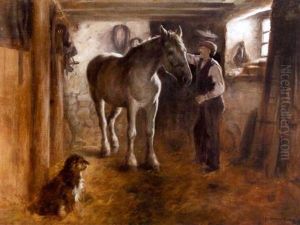 In The Stable by Henry John Dobson