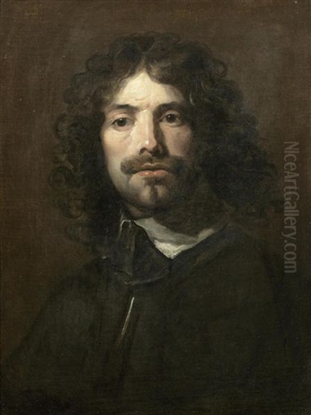 Portrait Of The Artist, Bust-length, In A Black Tunic And White Collar - view 1
