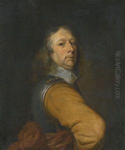 Portrait Of A Member Of The Catesby Family, Half-length, Wearing A Breastplate And A Red Sash