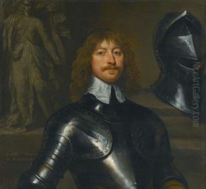 Portrait Of James Graham, 1st Marquess Of Montrose, Half Length, Wearing Armour, With A Statue Of Minerva Beyond