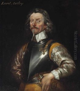 Portrait Of Jacob Astley, 1st Baron Astley Of Reading (1579-1652), Half-length, In An Embroidered Grey Coat And Breastplate, His Left Hand...